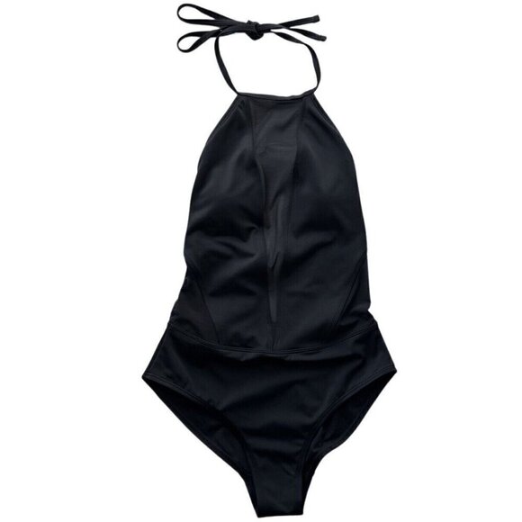Ted Baker London Black Mesh Panel Halter one piece Swimsuit size 1 - Picture 10 of 10